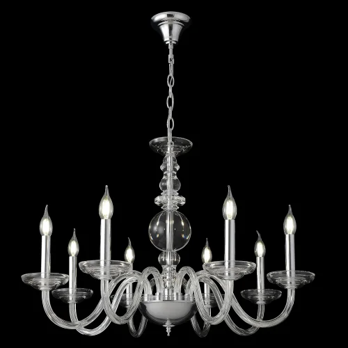 Люстра подвесная ARABESQUE SP8 CHROME Crystal Lux без плафона на 8 ламп, основание хром в стиле классический фото 4