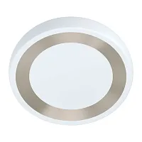 Светильник потолочный LED Ruidera 99108 Eglo белый на 1 лампу, основание белое матовое никель в стиле современный 