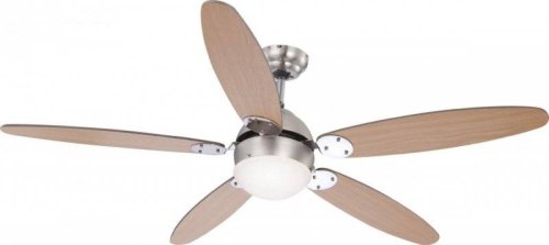 Вентилятор потолочный 0308 Globo в стиле современный, цвет основания / лопастей коричневый серый матовый хром