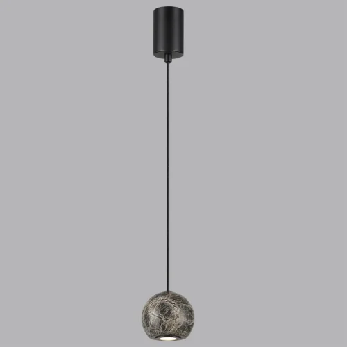 Светильник подвесной LED Dex 7068/5L Odeon Light чёрный на 1 лампу, основание чёрное в стиле хай-тек фото 3