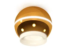 Светильник накладной Techno spot XS1105030 Ambrella light жёлтый золотой 1 лампа, основание жёлтое золотое в стиле модерн круглый