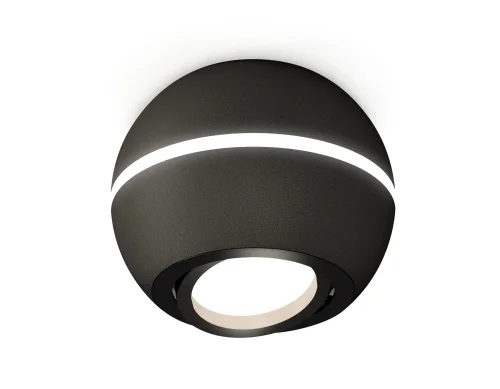 Светильник накладной Techno spot XS1102020 Ambrella light чёрный 1 лампа, основание чёрное в стиле современный круглый