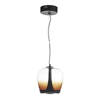 Светильник подвесной LED Ripple SL6014.413.01 ST-Luce коричневый 1 лампа, основание чёрное в стиле хай-тек современный 