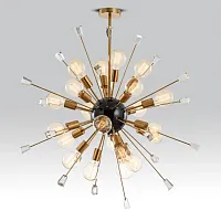 Люстра подвесная Chandelier Tivoli S 101362-26 ImperiumLoft прозрачная на 22 лампы, основание бронзовое в стиле современный 
