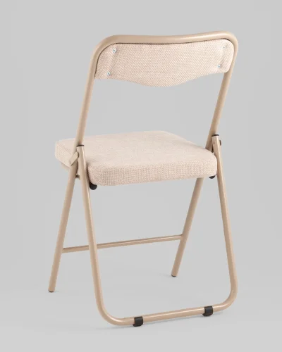 Стул складной Джонни рогожка бежевая каркас бежевый УТ000039510 Stool Group, бежевый/рогожка, ножки/металл/бежевый, размеры - ***** фото 4