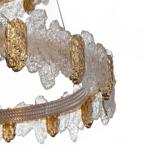 Люстра подвесная LED с пультом Lava CL250182 Citilux прозрачная янтарная на 1 лампу, основание золотое в стиле современный кольца с пультом фото 9 Люстра подвесная LED с пультом Lava CL250182 Citilux прозрачная янтарная на 1 лампу, основание золотое в стиле современный кольца с пультом фото 9