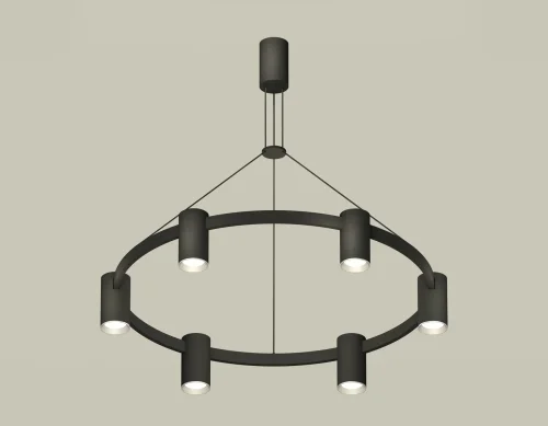 Светильник подвесной XB9022101 Ambrella light чёрный 6 ламп, основание чёрное в стиле современный хай-тек 