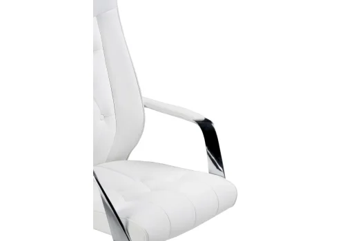 Компьютерное кресло Sarabi white / satin chrome 15424 Woodville, белый/экокожа, ножки/металл/хром, размеры - *1310***690* фото 7