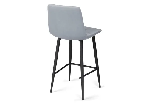 Полубарный стул Чилли К темно-серый / черный 502079 Woodville, серый/велюр, ножки/металл/чёрный, размеры - ****430*420 фото 4