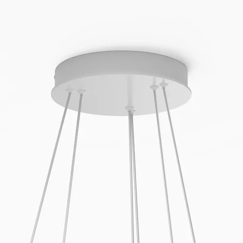 Люстра подвесная LED Rim MOD058PL-L74WK Maytoni белая на 1 лампу, основание белое в стиле современный хай-тек минимализм кольца фото 5