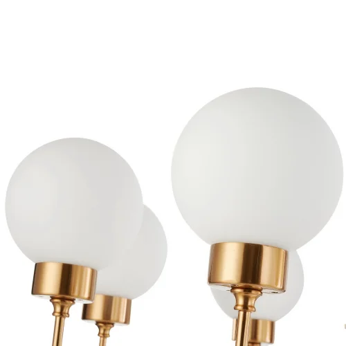 Люстра подвесная Newfangled 2670-8P Favourite белая на 8 ламп, основание латунь в стиле классический арт-деко шар фото 6