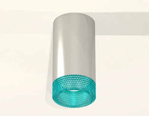 Светильник накладной Techno spot XS6325021 Ambrella light серебряный 1 лампа, основание серебряное в стиле современный круглый фото 2