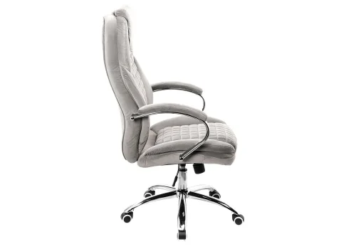 Компьютерное кресло Herd light grey 11903 Woodville, серый/велюр, ножки/металл/хром, размеры - *1250***680*730 фото 3