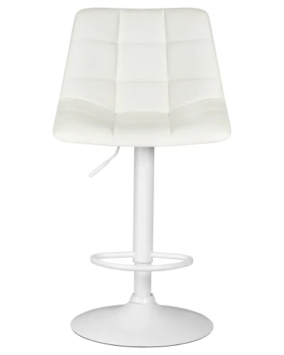 Стул барный набор 2 шт. SET-2 5017_WhiteBase-LM TAILOR WHITE, цвет сиденья белый, цвет основания белый Dobrin, /экокожа, ножки/металл/белый, размеры - 920*1130***470*490 фото 7