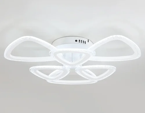 Люстра потолочная LED с пультом FA4512 Ambrella light белая на 1 лампа, основание белое в стиле современный хай-тек с пультом фото 5