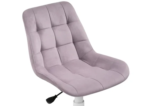 Компьютерное кресло Келми 1 светло-лиловый / белый 518293 Woodville, фиолетовый/велюр, ножки/пластик/белый, размеры - *880***510*610 фото 5