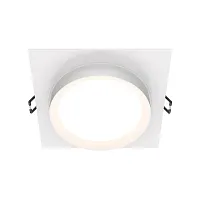 Светильник точечный Hoop DL086-GX53-SQ-W Maytoni белый 1 лампа, основание белое в стиле современный 