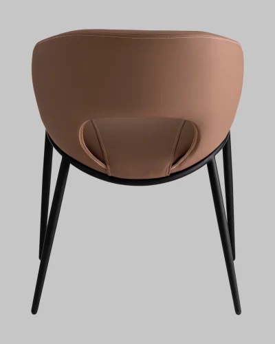 Стул Вивьен экокожа светло-коричневый УТ000040868 Stool Group, коричневый/экокожа, ножки/металл/чёрный, размеры - *780**** фото 4