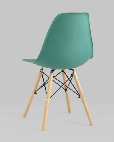 Стул EAMES, серо-зеленый УТ000037595 Stool Group, /, ножки/массив бука/бежевый, размеры - *815***460*530 фото 6