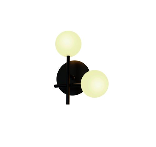 Бра Cellar 7635 Mantra белый на 2 лампы, основание чёрное в стиле современный хай-тек 