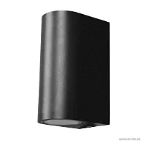 Настенный светильник Eterno 100006/B LOFT IT уличный IP54 чёрный 2 лампы, плафон чёрный в стиле современный хай-тек GU10