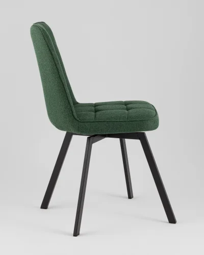 Стул Pleid, вращающийся, зеленый, сиденье УТ000040525 Stool Group, зелёный/рогожка, ножки/металл/чёрный, размеры - *855**** фото 6