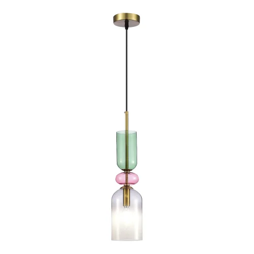 Светильник подвесной Gea SL2000.203.01 ST-Luce серый 1 лампа, основание золотое в стиле арт-деко современный 