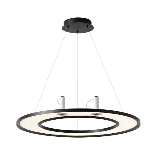 Светильник подвесной LED CONTOUR SP50W LED BLACK Crystal Lux белый на 1 лампу, основание чёрное в стиле современный фото 5