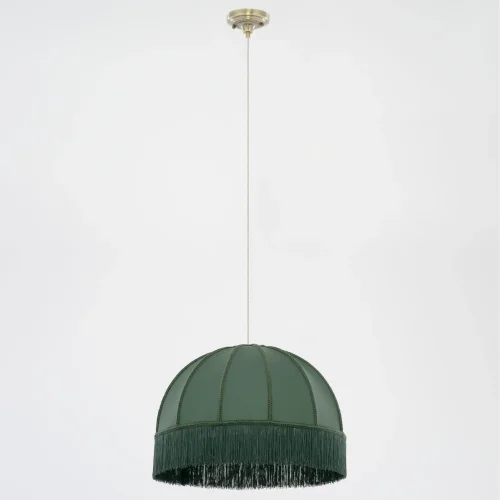 Светильник подвесной Базель CL407032 Citilux зелёный 1 лампа, основание бронзовое в стиле классический кантри  фото 3