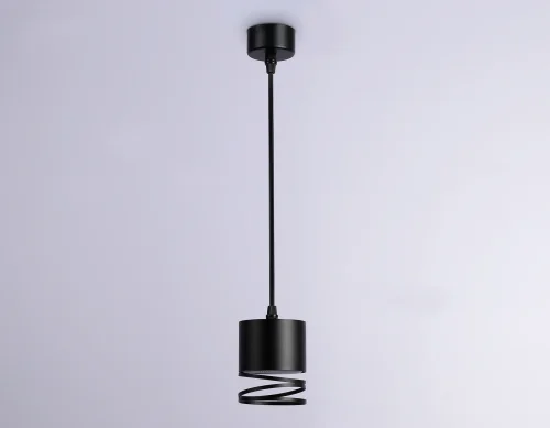 Светильник подвесной TN71109 Ambrella light чёрный 1 лампа, основание чёрное в стиле хай-тек современный  фото 2