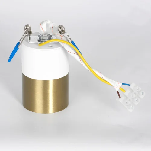 Светильник накладной Gilbert LSP-8830 Lussole бронзовый белый 1 лампа, основание белое в стиле хай-тек современный круглый фото 4