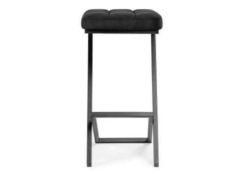 Полубарный стул Амаури катания блэк / черный матовый 507430 Woodville, чёрный/велюр, ножки/металл/чёрный, размеры - ****350*360 фото 2