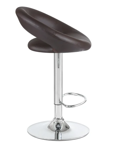 Стул барный набор 2 шт. SET-2 5001-LM MIRA , цвет сиденья коричневый, цвет основания хром Dobrin, /экокожа, ножки/металл/хром, размеры - 790*1020***535*470 фото 4 Стул барный набор 2 шт. SET-2 5001-LM MIRA , цвет сиденья коричневый, цвет основания хром Dobrin, /экокожа, ножки/металл/хром, размеры - 790*1020***535*470 фото 4