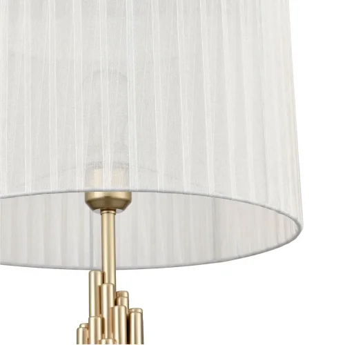 Настольная лампа Clarinetto VL3314N01 Vele Luce бежевая белая 1 лампа, основание золотое металл в стиле классический  фото 4