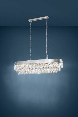 Люстра подвесная хрустальная Valparaiso 1 39495 Eglo прозрачная на 13 ламп, основание хром в стиле классический  фото 2