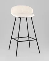 Стул барный Nita, букле молочный УТ000040261 Stool Group, молочный/букле, ножки/металл/чёрный, размеры - *****