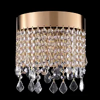 Бра AQUA AP1 Crystal Lux прозрачный на 1 лампу, основание латунь в стиле классический 