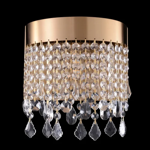 Бра AQUA AP1 Crystal Lux прозрачный на 1 лампу, основание латунь в стиле классический 