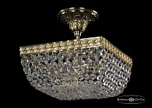 Светильник потолочный 19282/25IV G Bohemia Ivele Crystal прозрачный 2 лампы, основание золотое в стиле классика sp