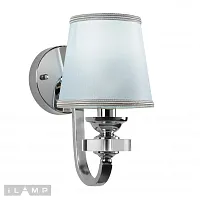 Бра Vivia 82367/1B CR iLamp белый 1 лампа, основание хром в стиле современный американский 