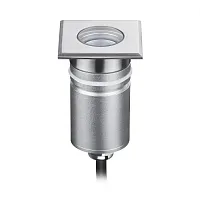 Встраиваемый светильник LED Ingro 6661/1GB Odeon Light уличный IP67 матовый хром матовый никель 1 лампа, плафон матовый никель матовый хром в стиле хай-тек LED