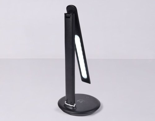 Настольная лампа офисная LED DE521 Ambrella light чёрная 1 лампа, основание чёрное металл в стиле хай-тек современный  фото 2