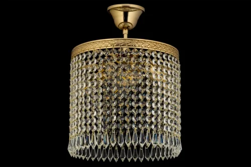 Люстра хрустальная потолочная Cremono E 1.2.25.100 G Dio D'Arte прозрачная без плафона на 4 лампы, основание жёлтое золотое в стиле классический фото 4