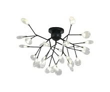 Люстра потолочная Ветта 07521-27,19(21) Kink Light прозрачная на 27 ламп, основание чёрное в стиле флористика современный ветви