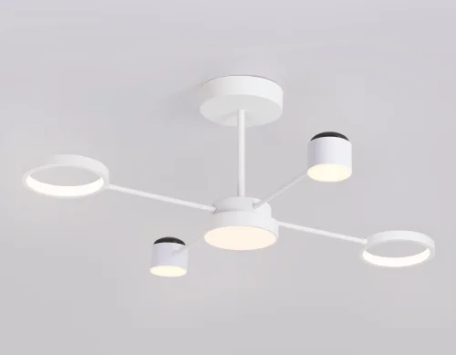 Люстра потолочная LED с пультом FL51631 Ambrella light белая на 1 лампа, основание белое в стиле хай-тек современный с пультом фото 6