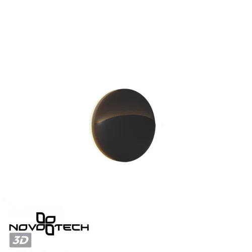 Настенный светильник LED уличный Halo 359533 Novotech уличный IP54 чёрный на 1 лампу, плафон чёрный в стиле хай-тек LED фото 5
