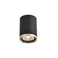 Светильник накладной LED Prakash 3086-1C Favourite чёрный 1 лампа, основание чёрное в стиле модерн круглый