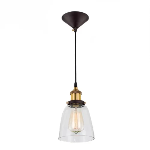 Светильник Эдисон подвесной CL450103 Citilux прозрачный 1 лампа, основание коричневое бронзовое в стиле лофт  фото 3