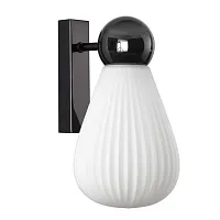 Бра Elica 5418/1W Odeon Light белый 1 лампа, основание чёрное в стиле современный 