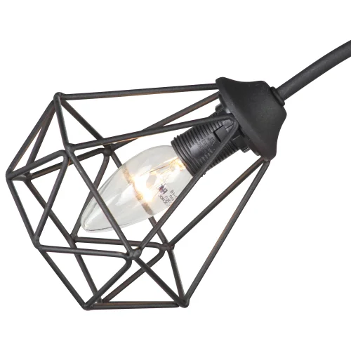 Люстра потолочная V4930-1/3PL Vitaluce без плафона на 3 лампы, основание чёрное в стиле лофт  фото 2